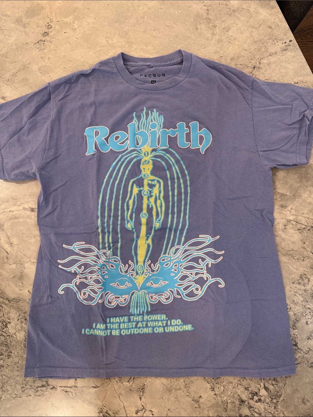 PacSun Purple 'Rebirth' Graphic Short Sleeve Tee